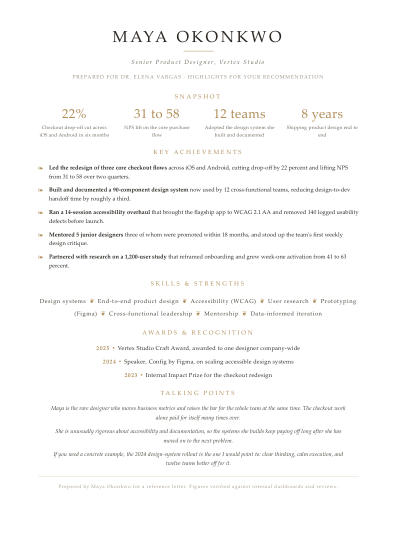 Brag sheet (elegant)