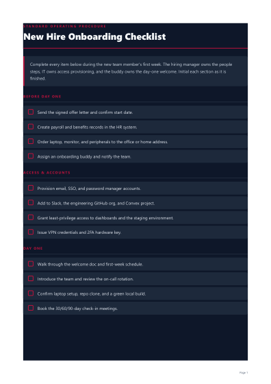 Checklist (dark)