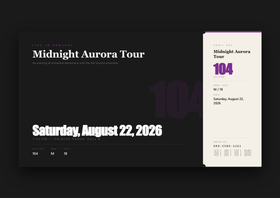 Event ticket (bold)