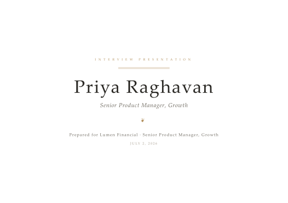 Interview presentation (elegant)