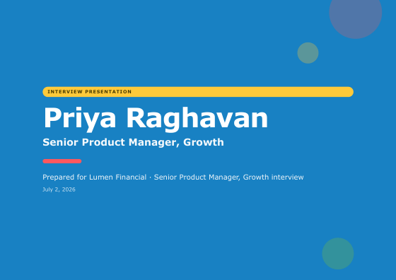 Interview presentation (playful)