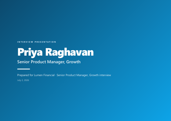 Interview presentation (timeline)
