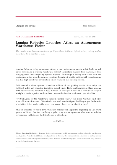Press release (wire)
